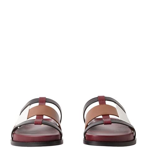 burberry women's colour block leather slides stores|Burberry Mules and Slides for Women .